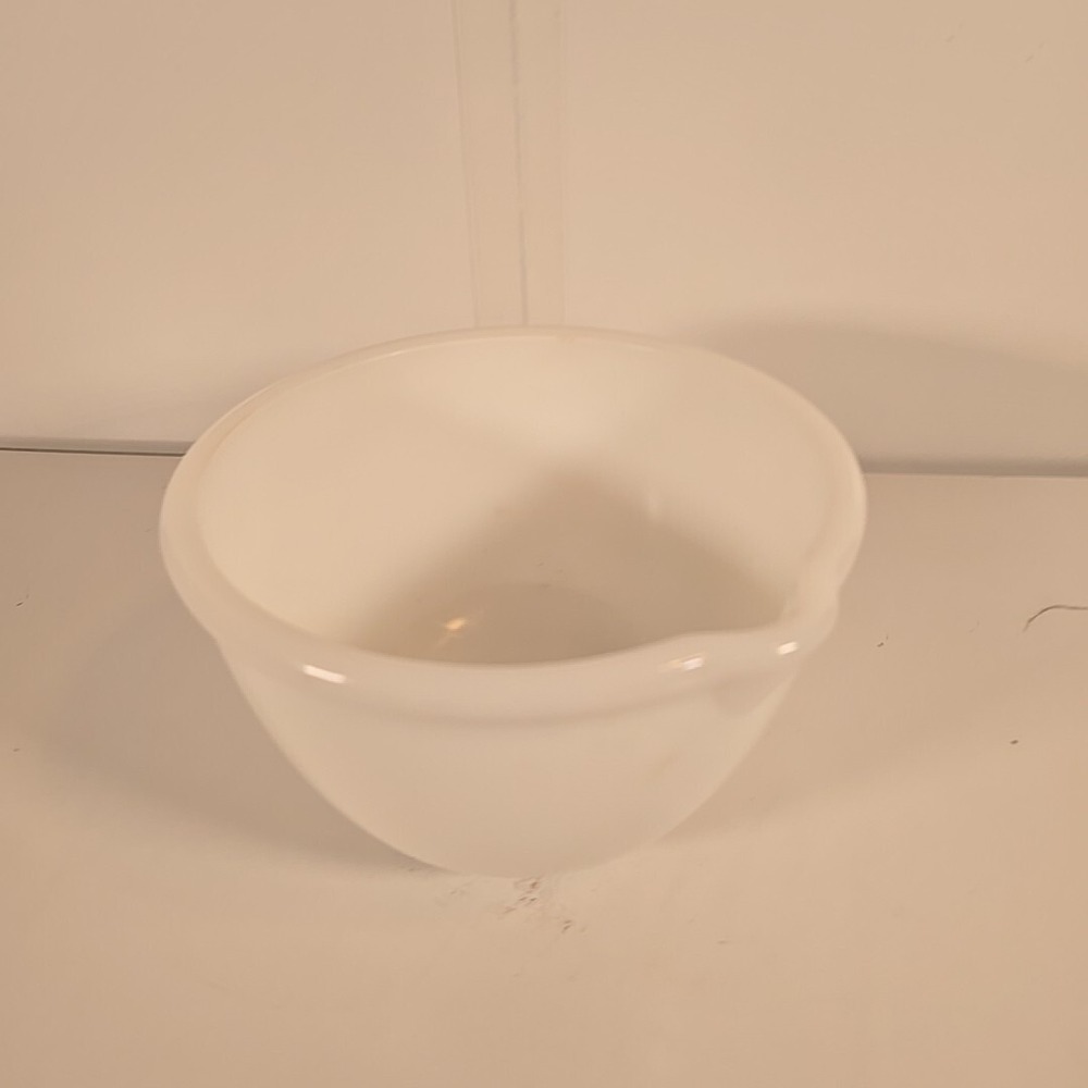 Vtg Glasbake For Sunbeam Mixmaster Mixing Bowl White Milk Glass‎ 6"